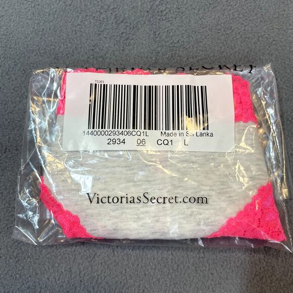 Victoria's Secret PINK 2012 Extra Low Rise Thong Panty Lace Trim Waist Rare Y2K - Picture 7 of 7